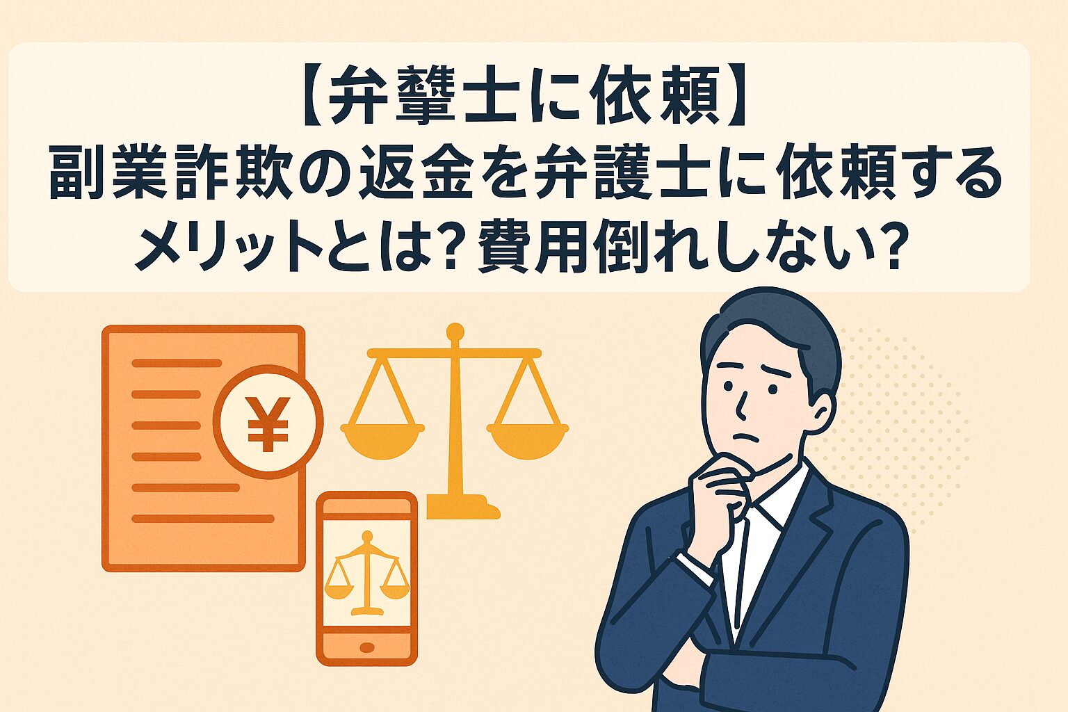副業詐欺の返金を弁護士に依頼するメリットとは？費用倒れしない？【弁護士が解説】